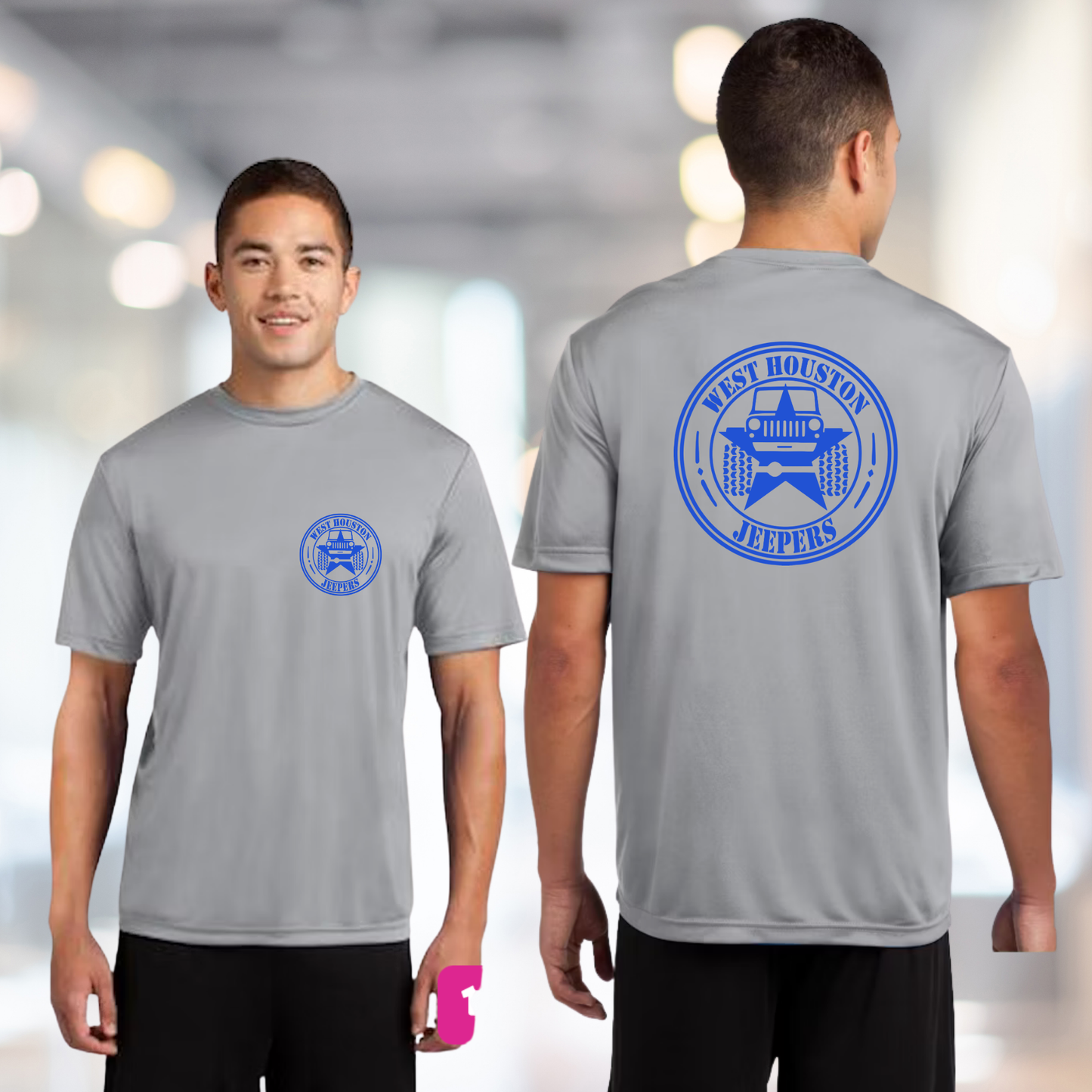 West Houston Jeepers (WHJ) Logo Shirt - Silver Sport-Tek PosiCharge Unisex Tee