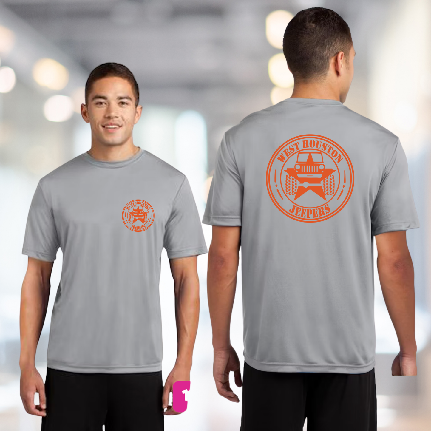 West Houston Jeepers (WHJ) Logo Shirt - Silver Sport-Tek PosiCharge Unisex Tee