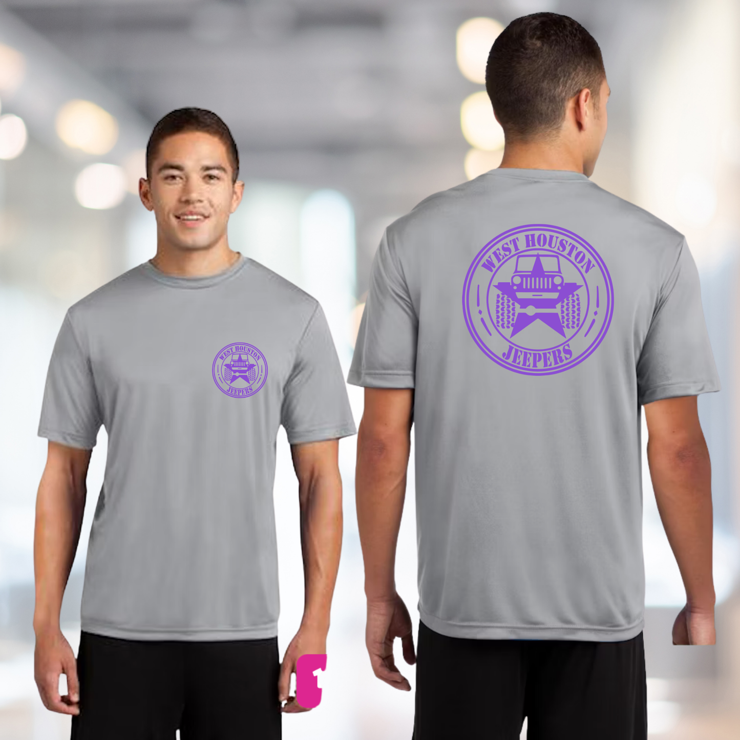 West Houston Jeepers (WHJ) Logo Shirt - Silver Sport-Tek PosiCharge Unisex Tee