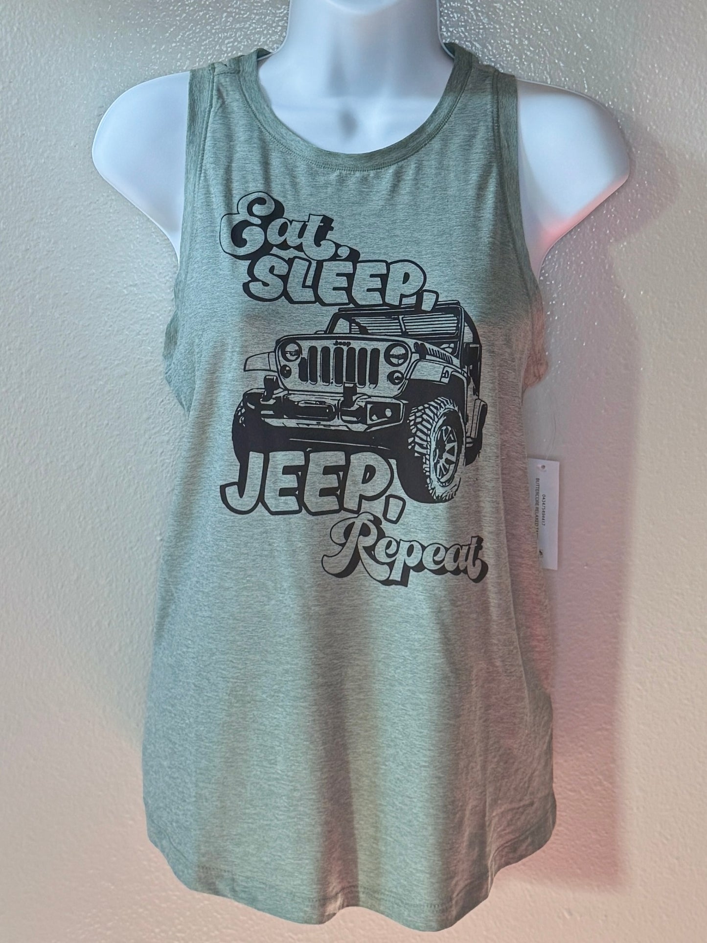 Eat, Sleep, J**p, Repeat Jeep Inspired Tank Top