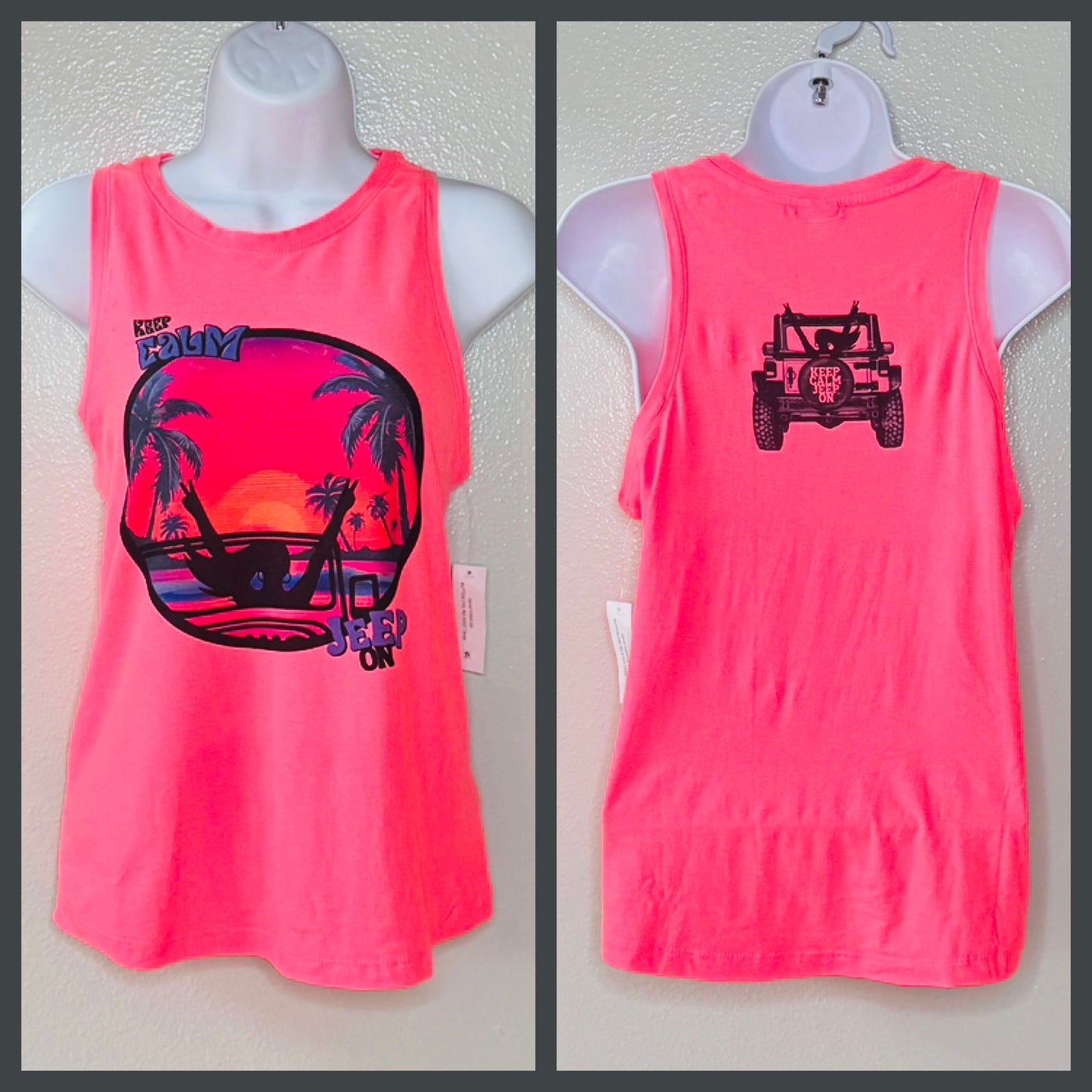 Be Calm, J**p On Jeep Inspired Tank Top