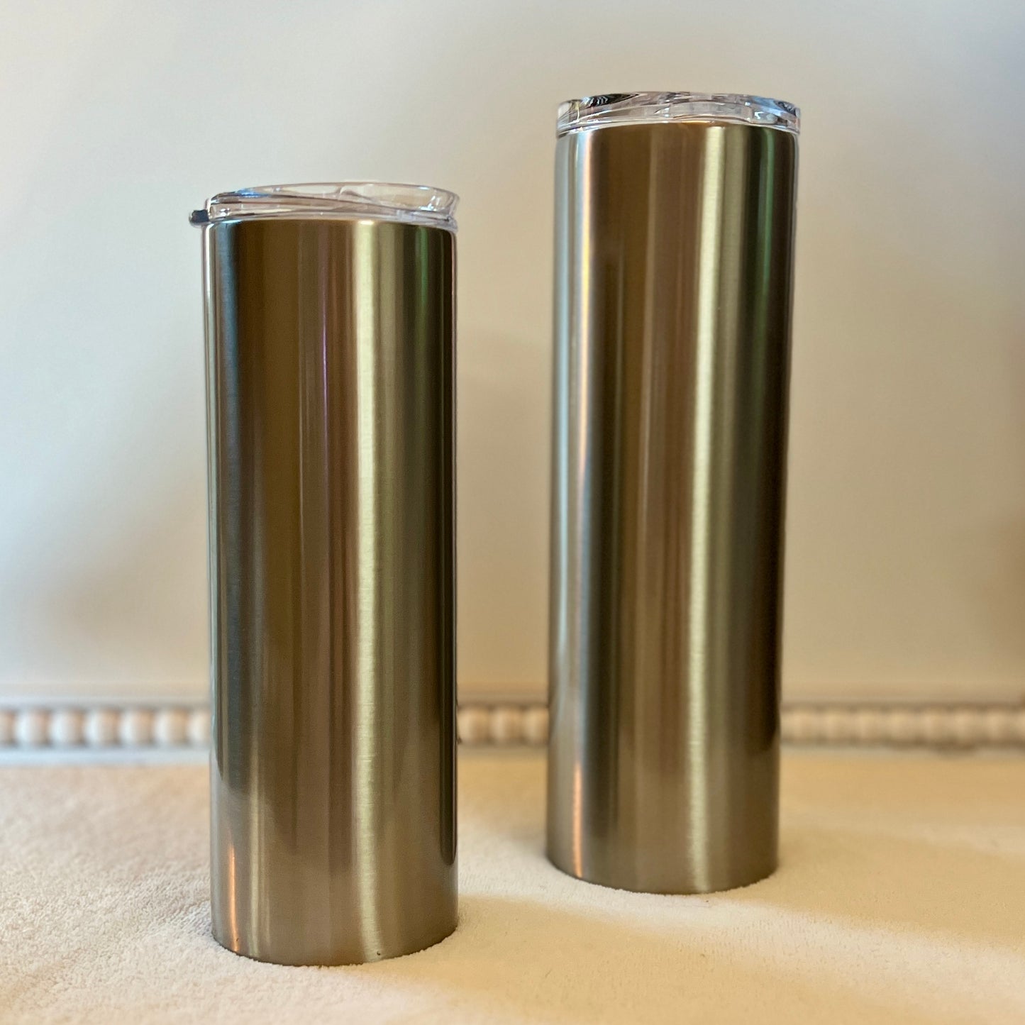 “Yours May Go Fast, But Mine Will Go Anywhere” 20oz/30oz Skinny Clear Stainless Steel Tumbler / Cup