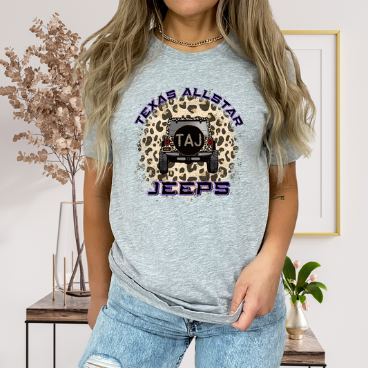 Texas Allstar Jeeps Leopard Jeep Inspired Shirts