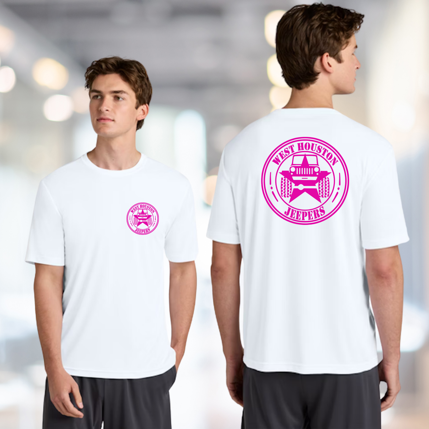 West Houston Jeepers (WHJ) Logo Shirt - White Sport-Tek PosiCharge Unisex Tee