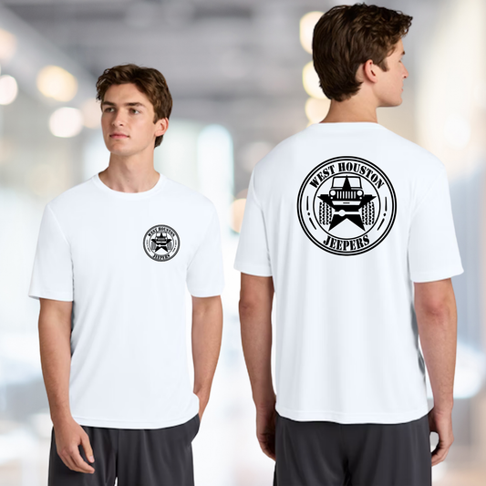West Houston Jeepers (WHJ) Logo Shirt - White Sport-Tek PosiCharge Unisex Tee