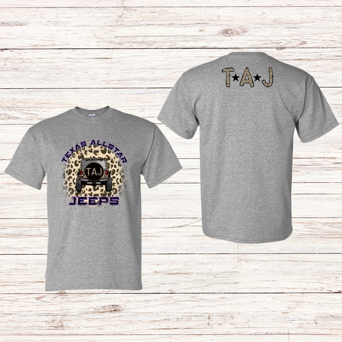 Texas Allstar Jeeps Leopard Jeep Inspired Shirts