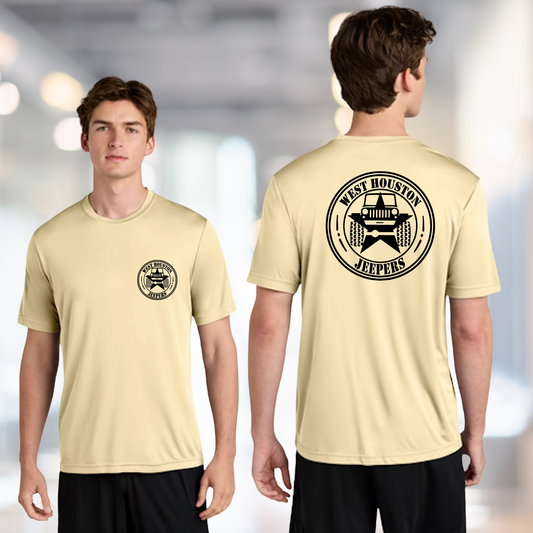 West Houston Jeepers (WHJ) Logo Shirt - Sand Sport-Tek PosiCharge Unisex Tee