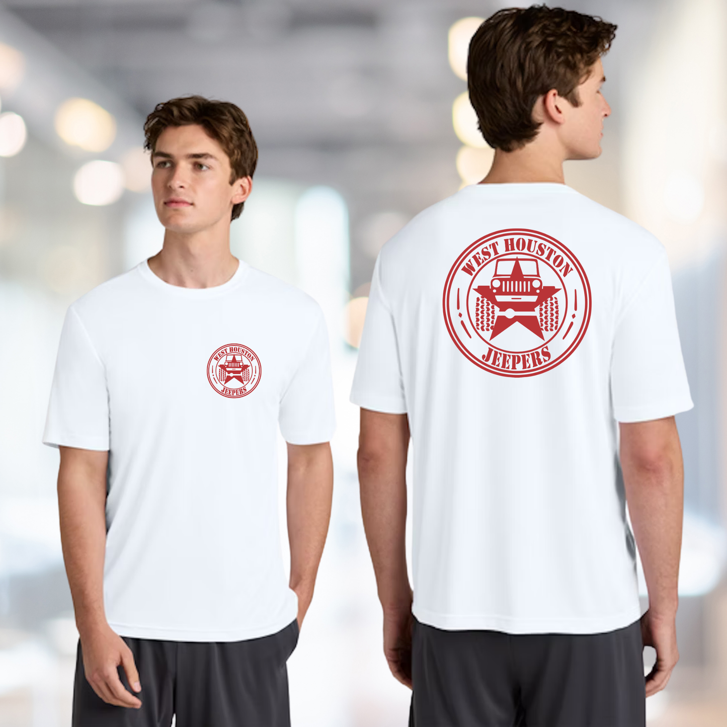 West Houston Jeepers (WHJ) Logo Shirt - White Sport-Tek PosiCharge Unisex Tee
