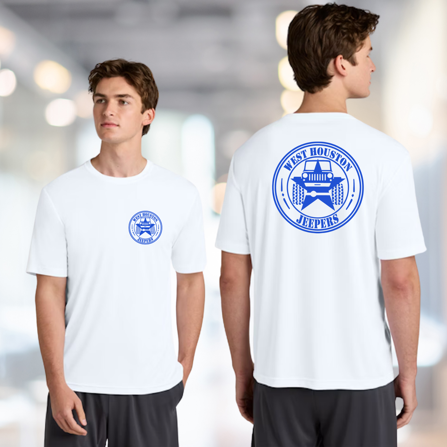 West Houston Jeepers (WHJ) Logo Shirt - White Sport-Tek PosiCharge Unisex Tee
