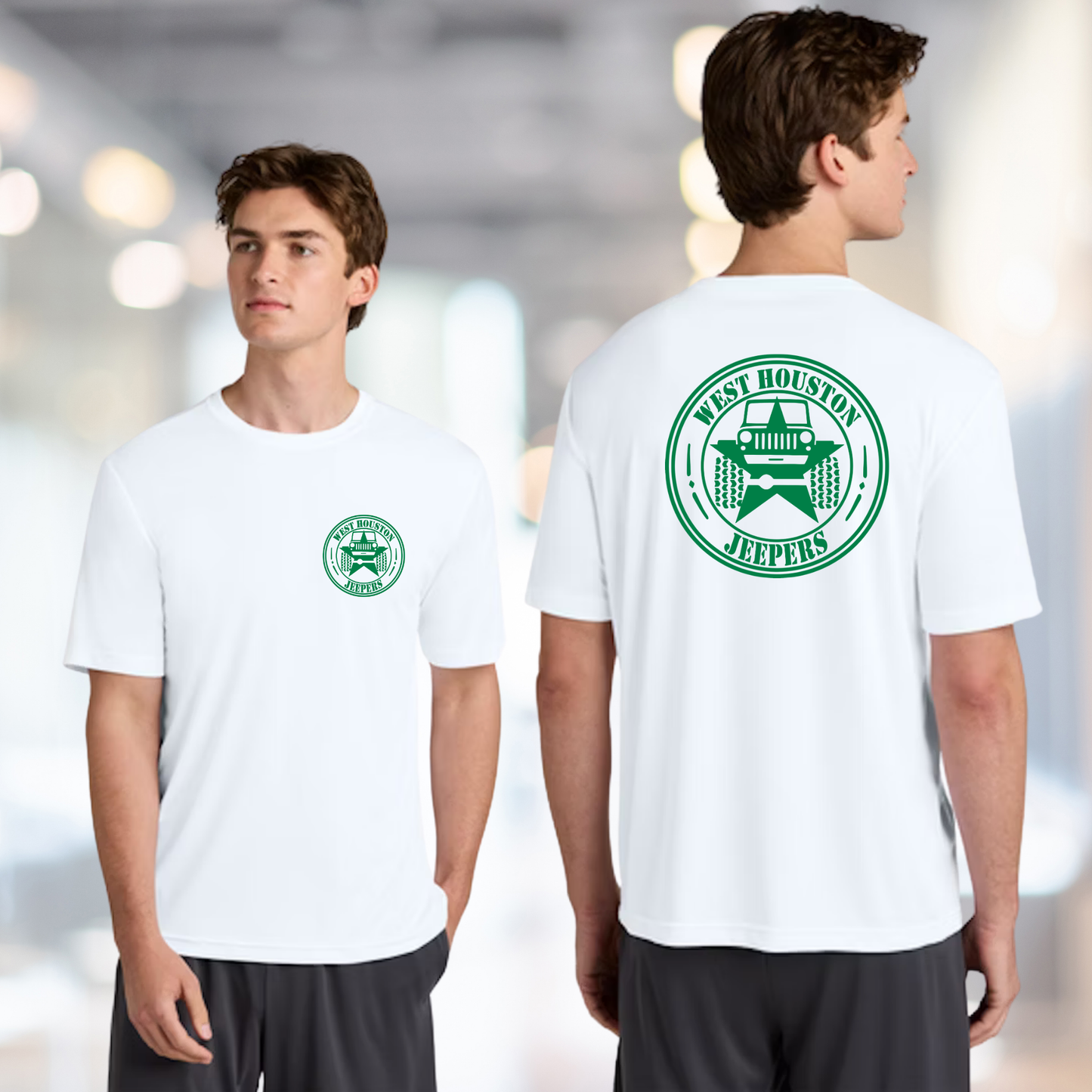 West Houston Jeepers (WHJ) Logo Shirt - White Sport-Tek PosiCharge Unisex Tee