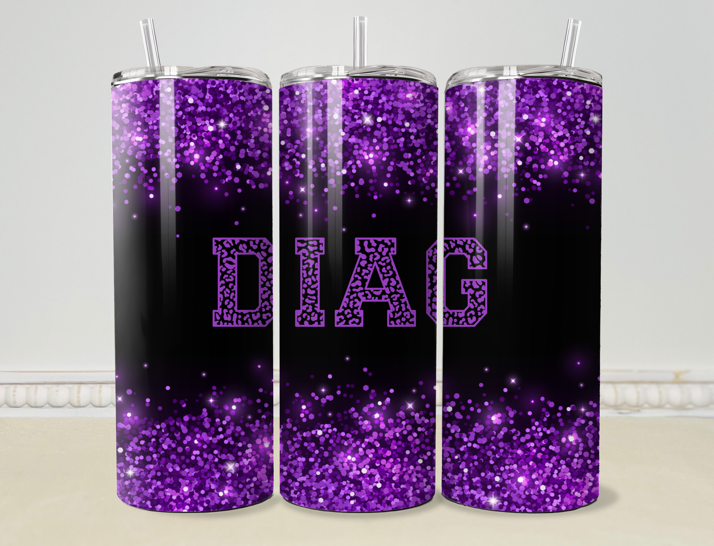 Personalized Purple Teacher/Diag/LSSP/SLP 20oz/30oz Skinny Tumbler/Cup