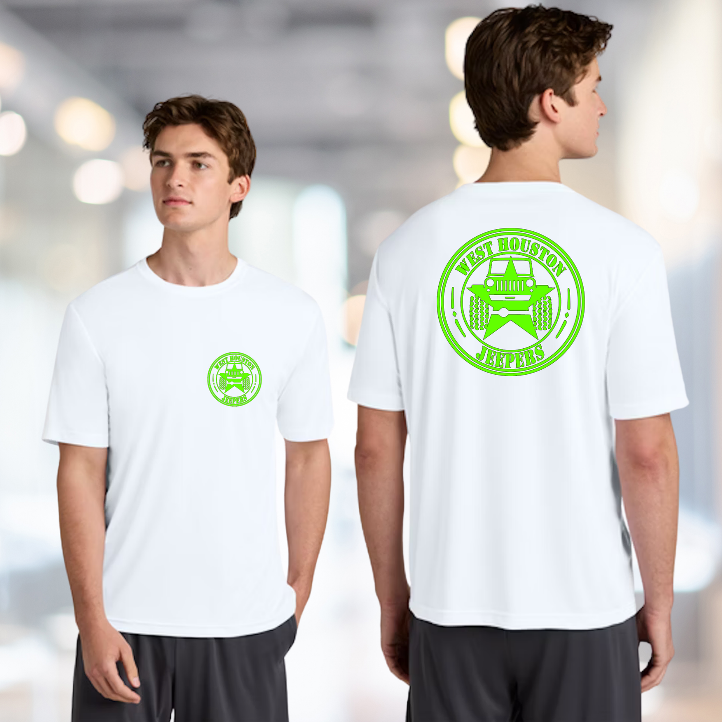 West Houston Jeepers (WHJ) Logo Shirt - White Sport-Tek PosiCharge Unisex Tee