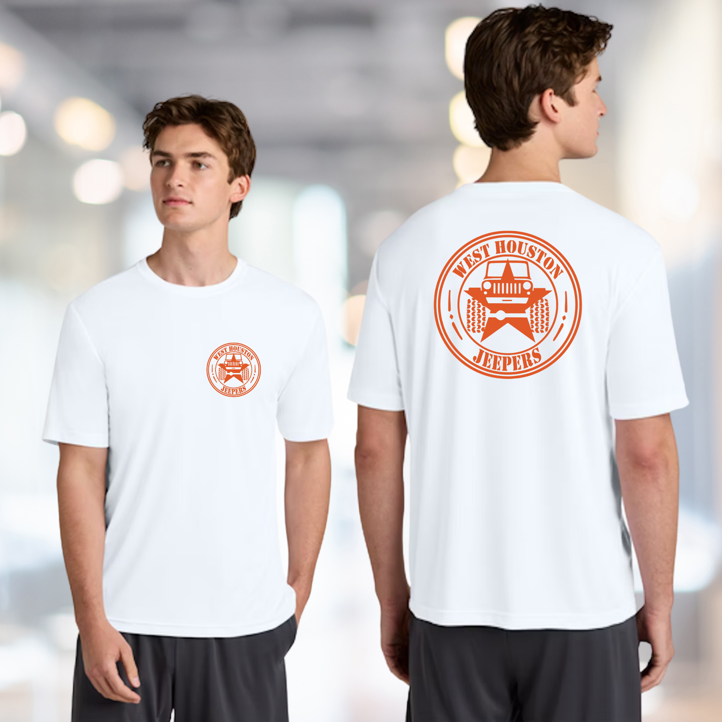 West Houston Jeepers (WHJ) Logo Shirt - White Sport-Tek PosiCharge Unisex Tee