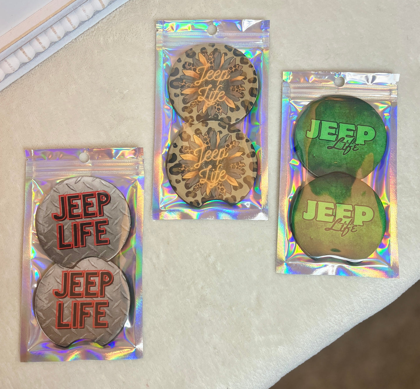 Jeep Life Inspired Car Coasters