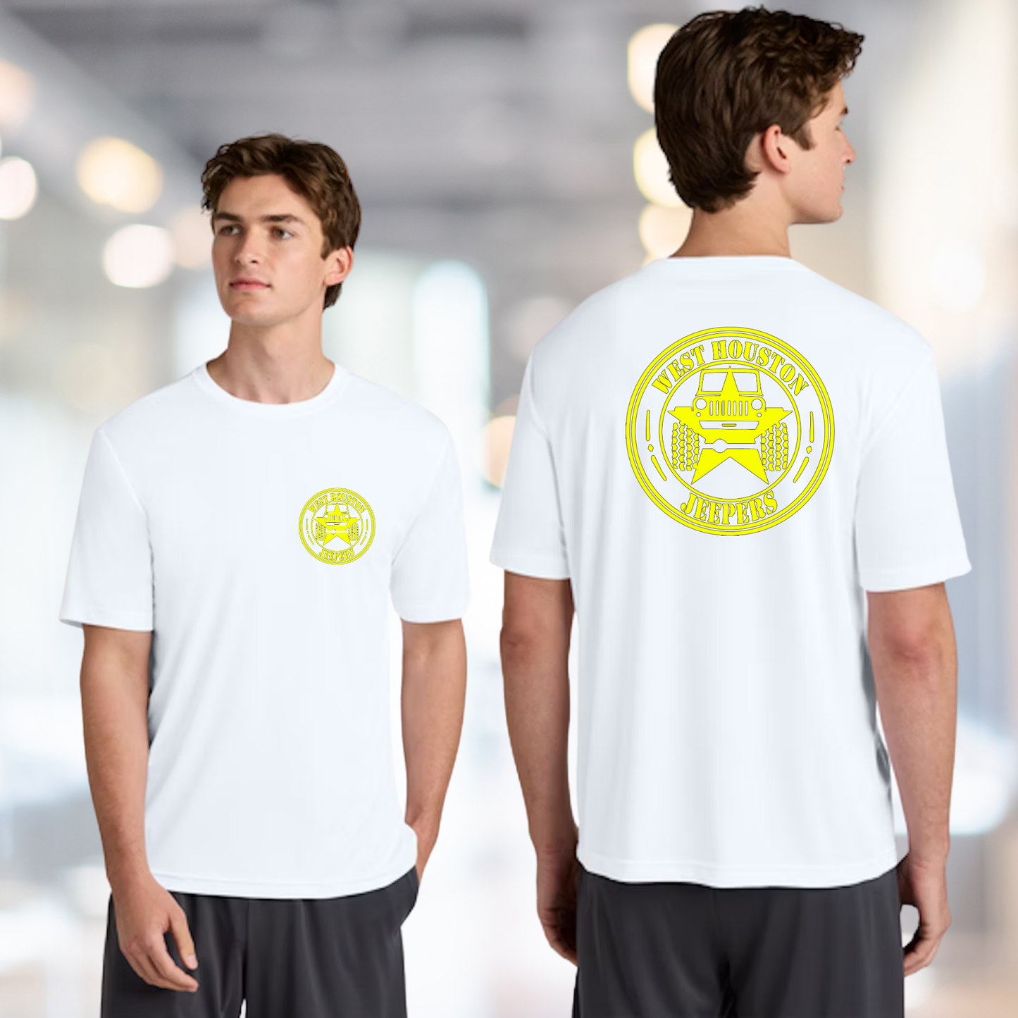 West Houston Jeepers (WHJ) Logo Shirt - White Sport-Tek PosiCharge Unisex Tee