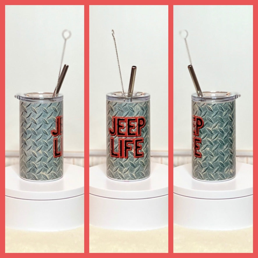 Diamond Plate Jeep Life Inspired Shot Glass