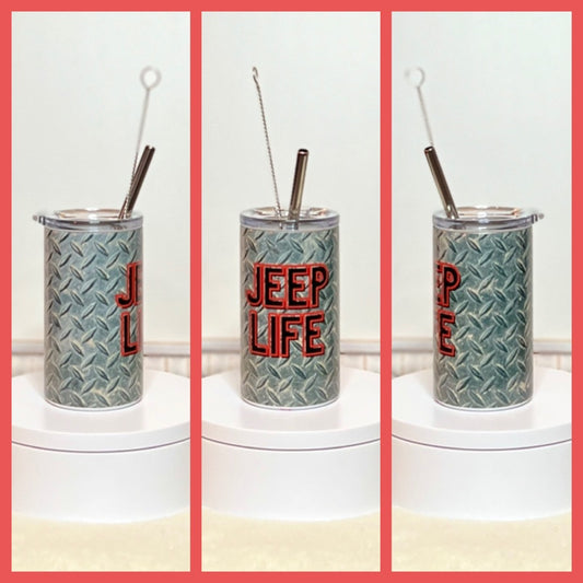 Diamond Plate Jeep Life Inspired Shot Glass