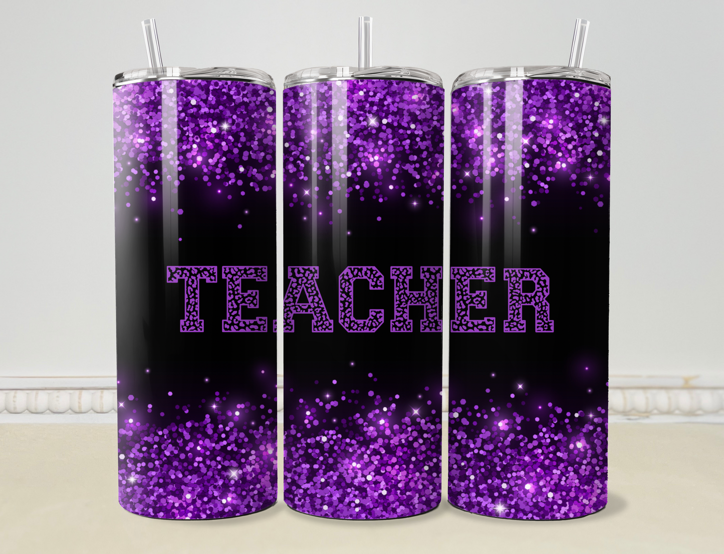 Personalized Purple Teacher/Diag/LSSP/SLP 20oz/30oz Skinny Tumbler/Cup