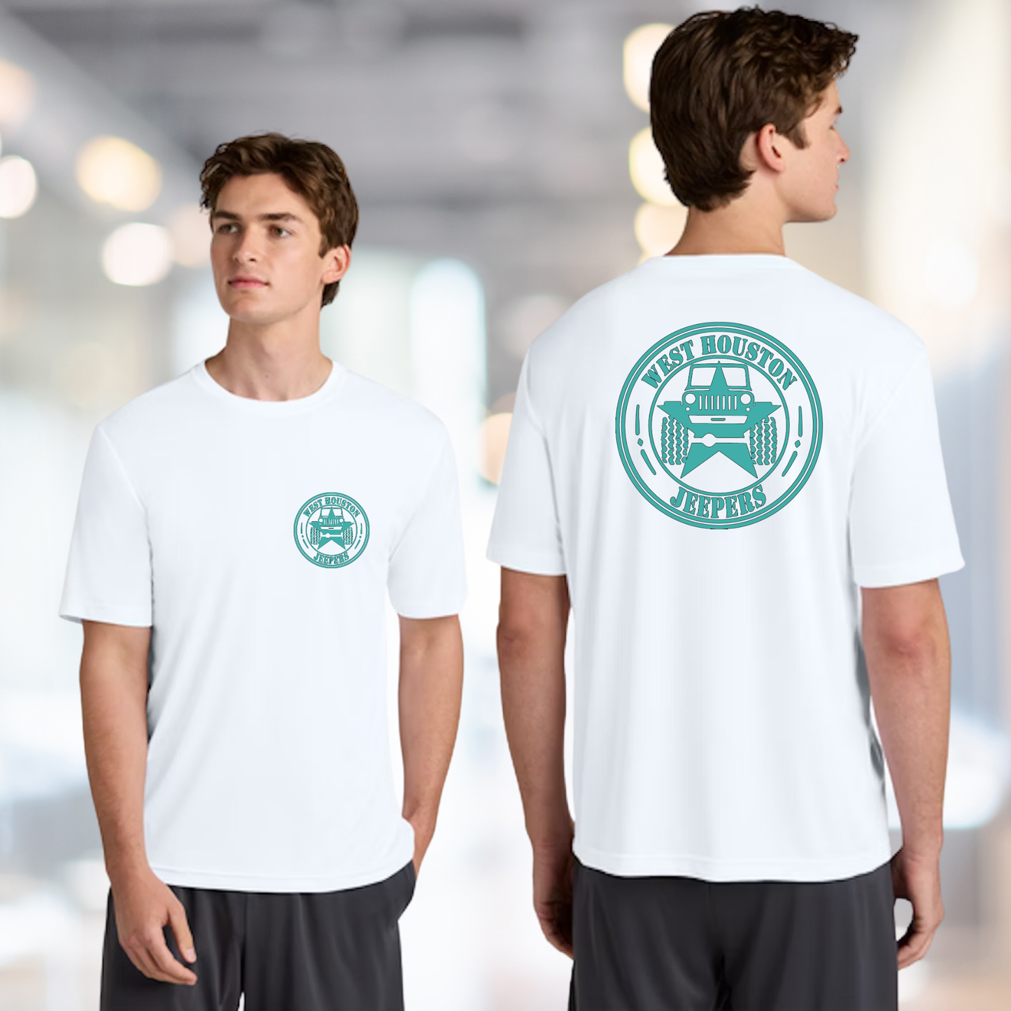 West Houston Jeepers (WHJ) Logo Shirt - White Sport-Tek PosiCharge Unisex Tee