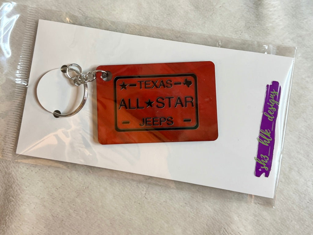 Texas Allstar Jeeps Key Chains