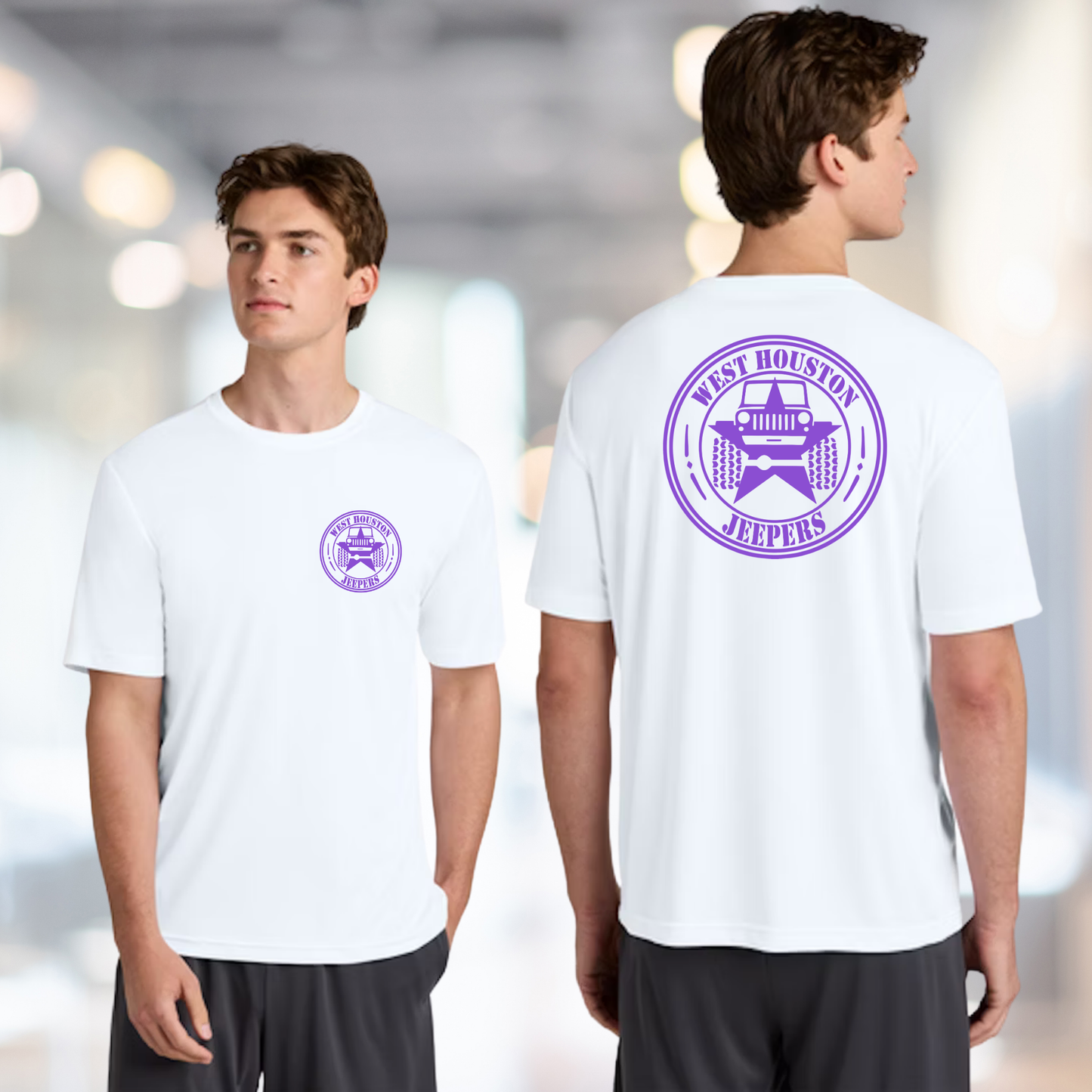 West Houston Jeepers (WHJ) Logo Shirt - White Sport-Tek PosiCharge Unisex Tee