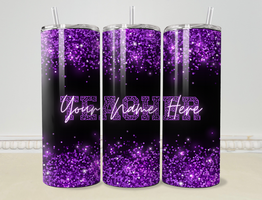 Personalized Purple Teacher/Diag/LSSP/SLP 20oz/30oz Skinny Tumbler/Cup