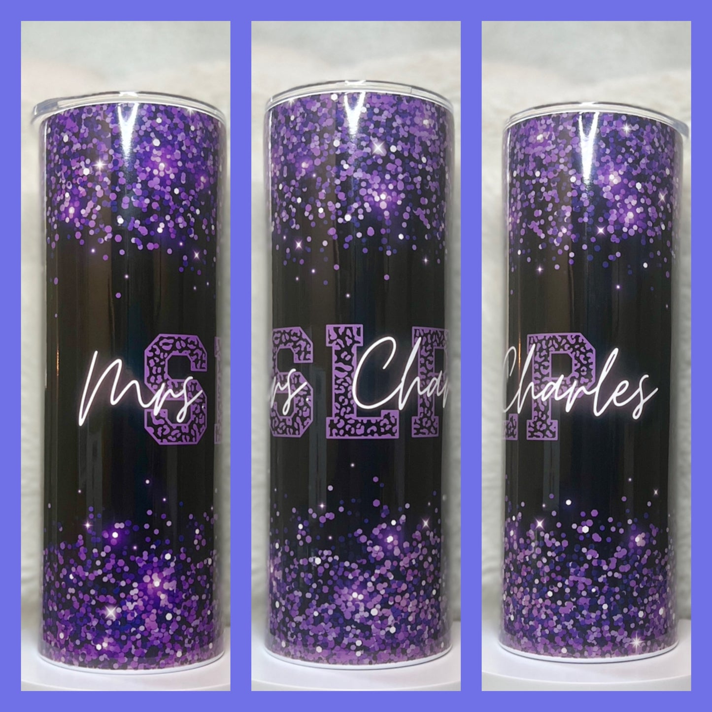 Personalized Purple Teacher/Diag/LSSP/SLP 20oz/30oz Skinny Tumbler/Cup