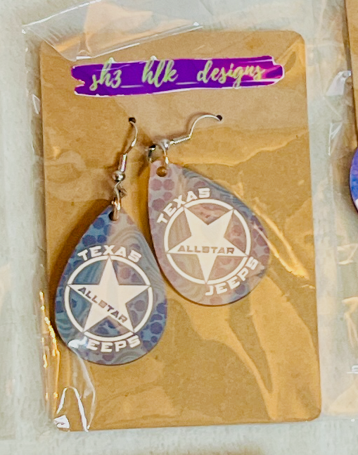 Texas Allstar Jeeps Ear Rings