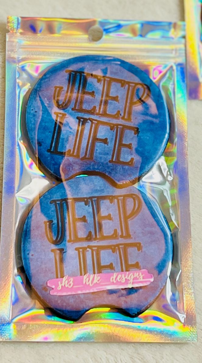 Jeep Life Inspired Car Coasters