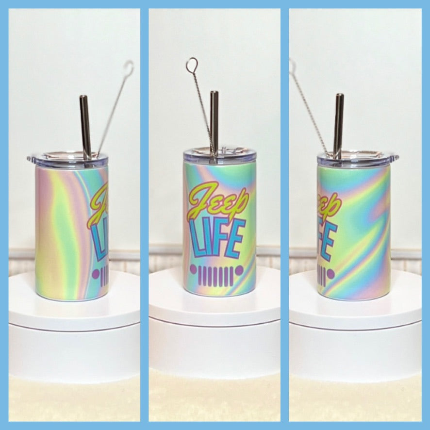 Multicolored Swirl Jeep Life Inspired Shot Glass