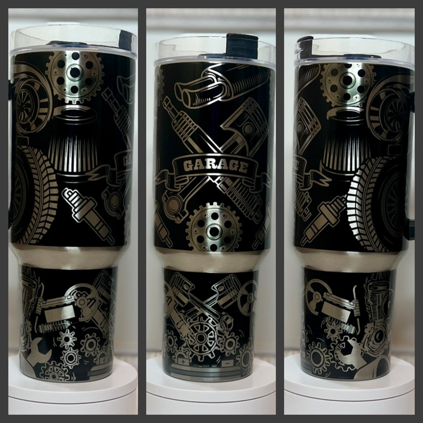 Car Part Sublimated Clear Stainless Steel Jeep Inspired 40oz Dupe Cup/Tumbler