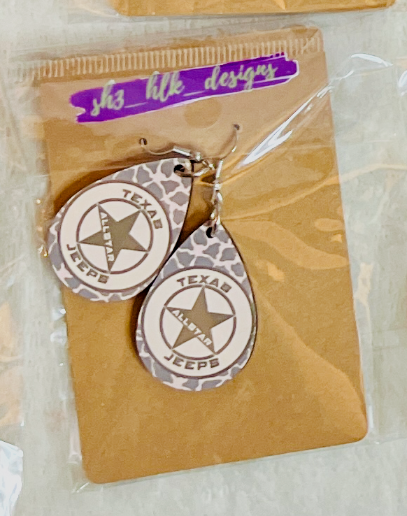 Texas Allstar Jeeps Ear Rings