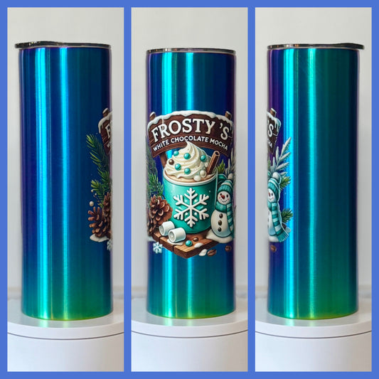 Frosty's Electric Blue 20oz Skinny Tumbler/Cup