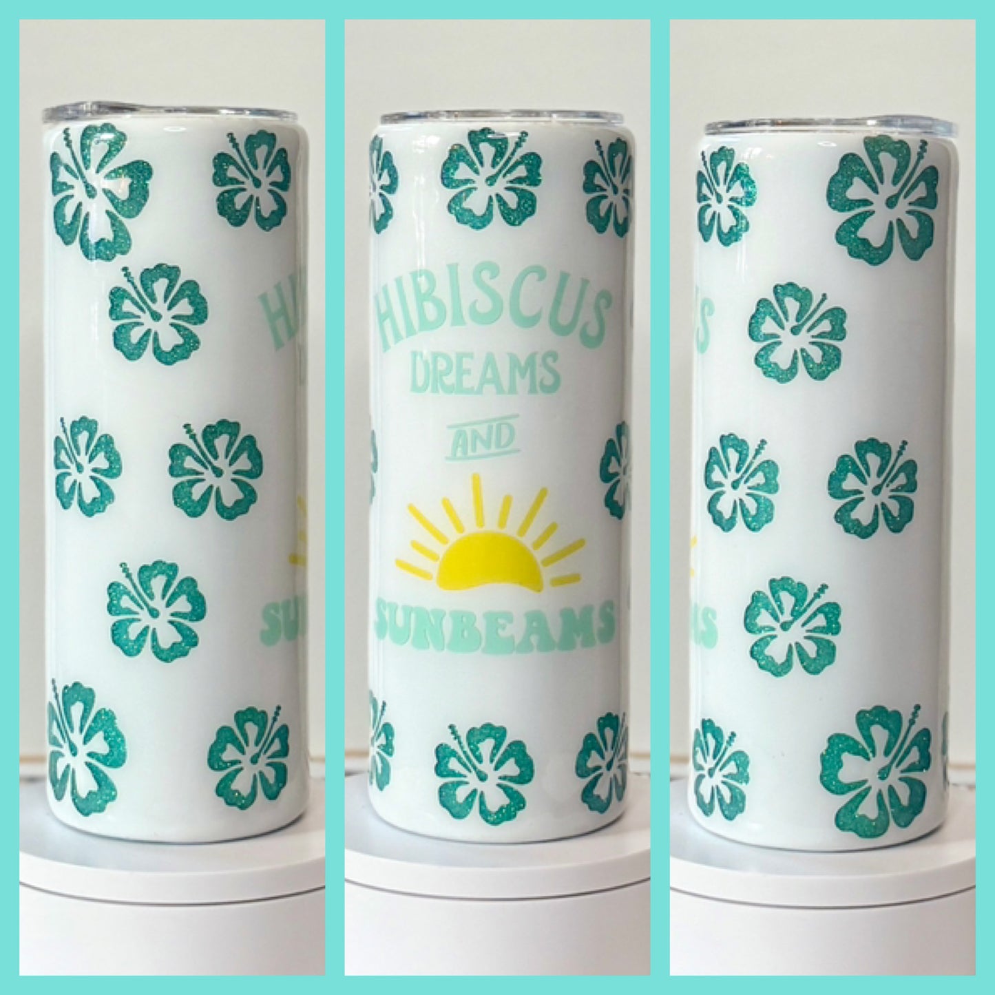 Hibiscus Dreams and Sunbeams 20oz Epoxy Tumbler / Cup