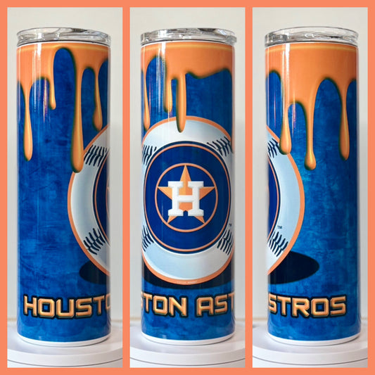 Houston Astros 3D 20oz/30oz Skinny Tumbler / Cup OR Can Koozie