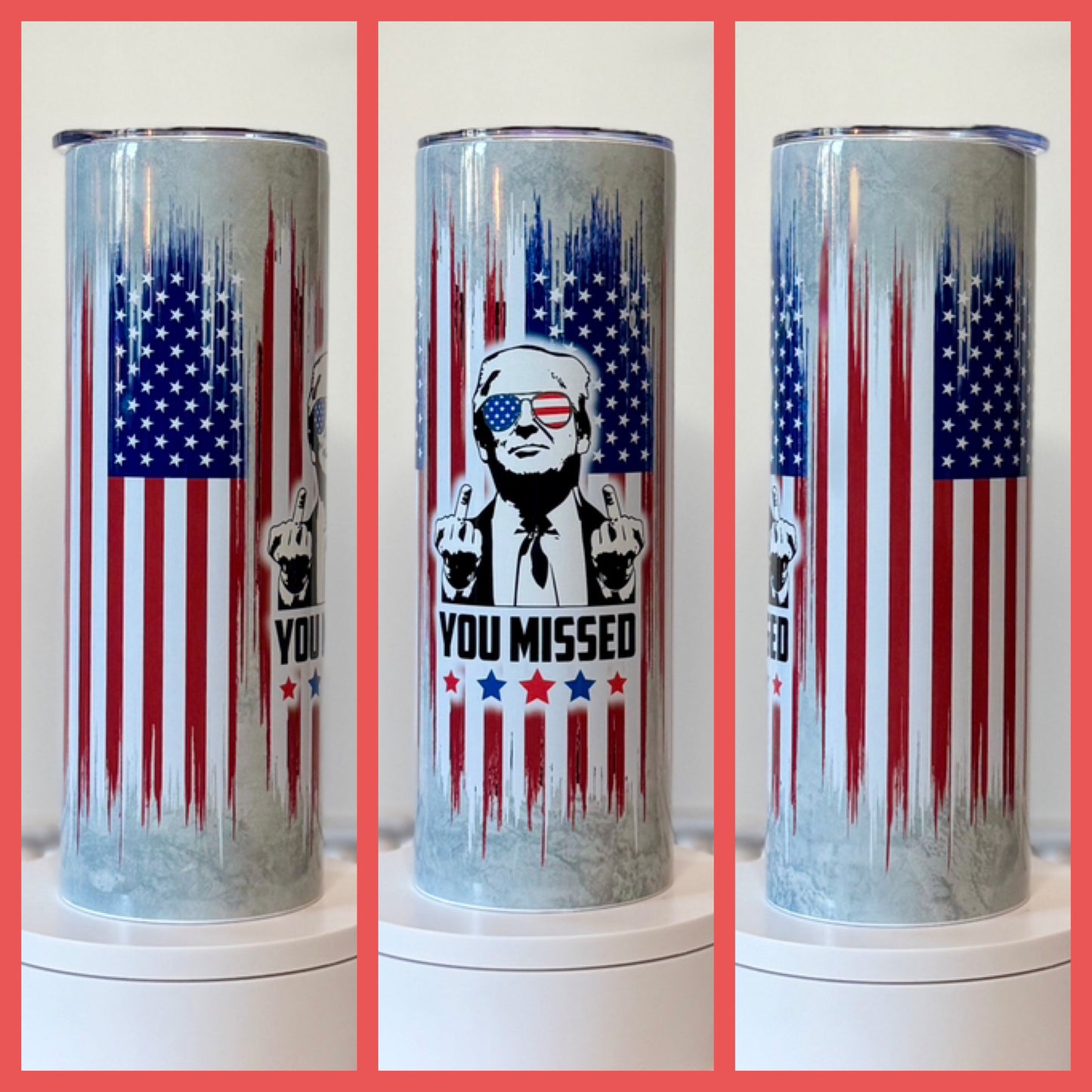 President Trump 20oz / 30oz Skinny Tumbler / Cup OR Can Koozie