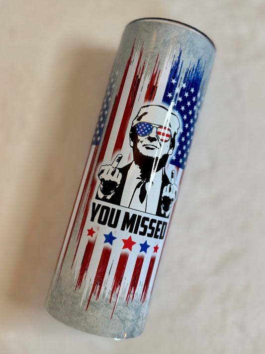 President Trump 20oz / 30oz Skinny Tumbler / Cup OR Can Koozie