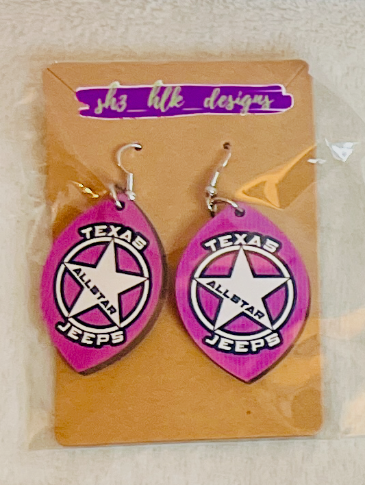 Texas Allstar Jeeps Ear Rings