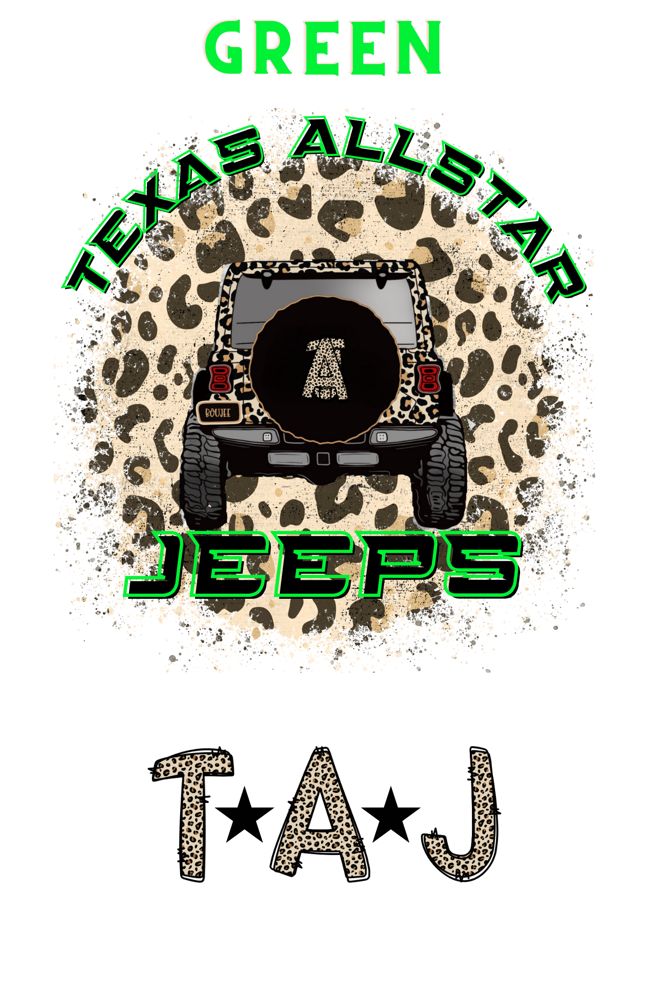 Texas Allstar Jeeps Leopard Jeep Inspired Shirts