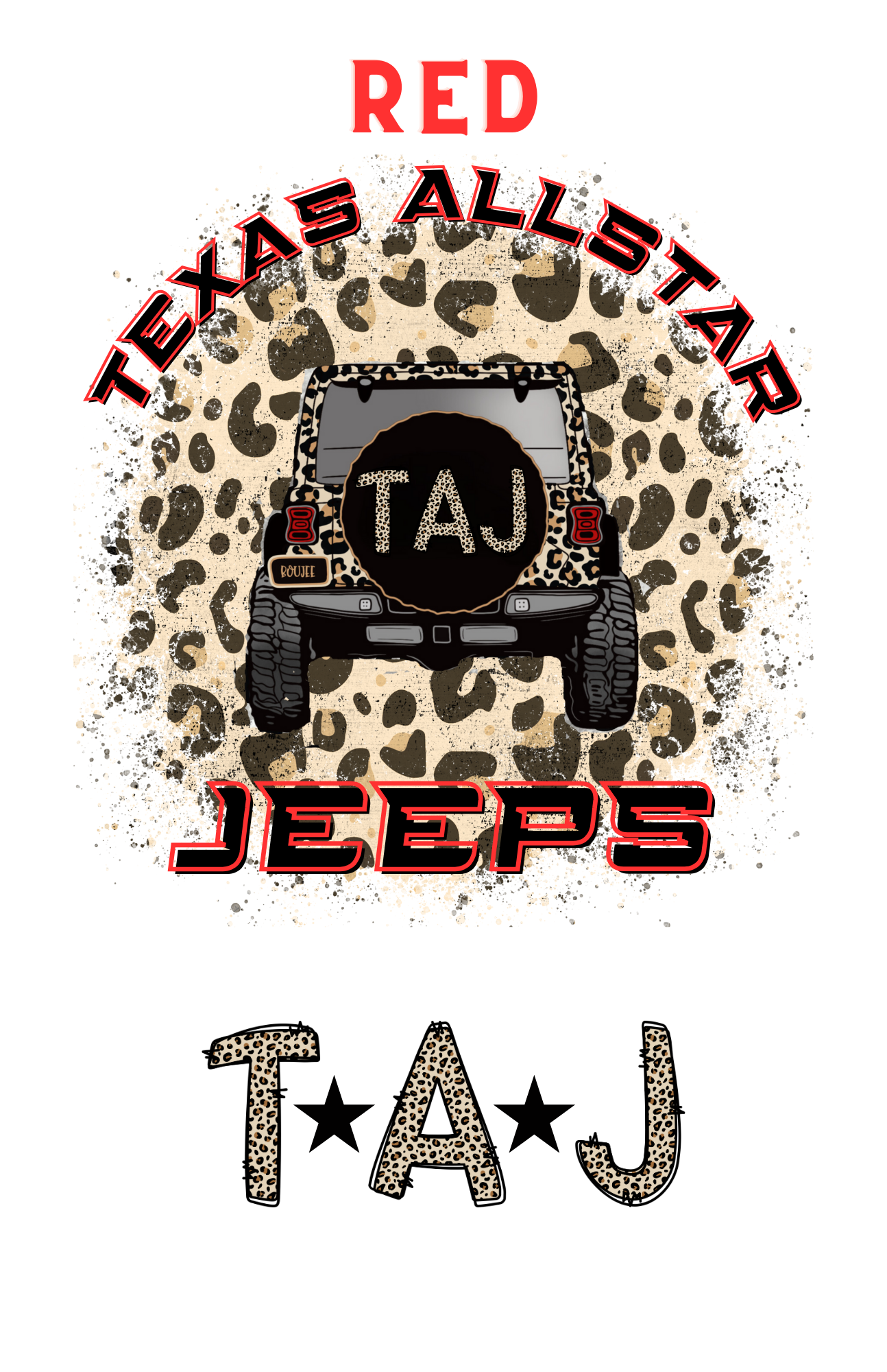 Texas Allstar Jeeps Leopard Jeep Inspired Shirts